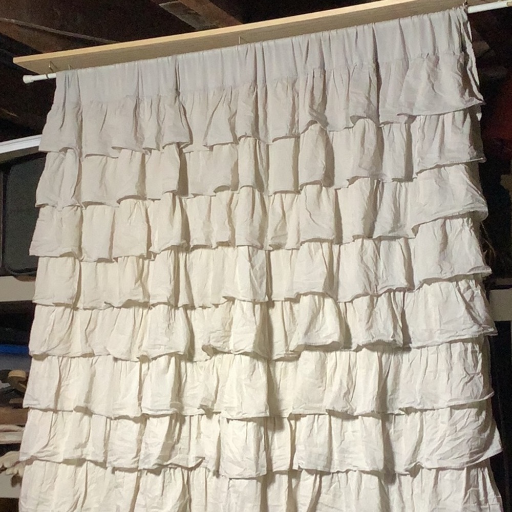 Fabulous crinkly cotton panels from West Elm..set of two